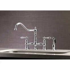Online Restoration Kitchen Faucet with Side Sprayer Faucets With Side Spray|Bridge Faucets
