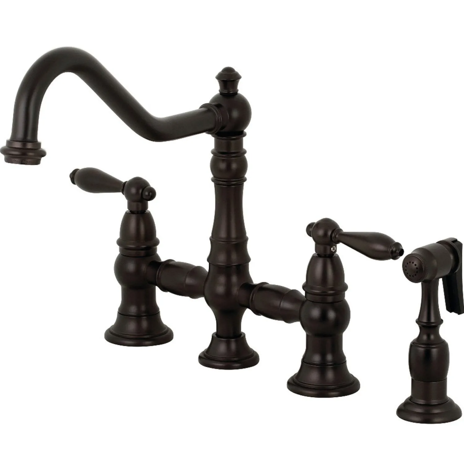 Online Restoration Kitchen Faucet with Side Sprayer Faucets With Side Spray|Bridge Faucets