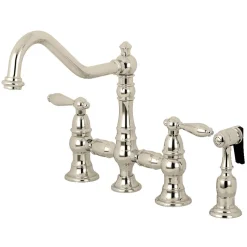 Online Restoration Kitchen Faucet with Side Sprayer Faucets With Side Spray|Bridge Faucets