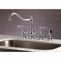 Online Restoration Kitchen Faucet with Side Sprayer Faucets With Side Spray|Bridge Faucets