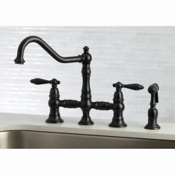Online Restoration Kitchen Faucet with Side Sprayer Faucets With Side Spray|Bridge Faucets