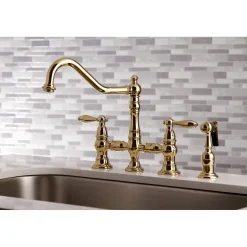 Online Restoration Kitchen Faucet with Side Sprayer Faucets With Side Spray|Bridge Faucets