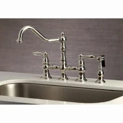 Online Restoration Kitchen Faucet with Side Sprayer Faucets With Side Spray|Bridge Faucets