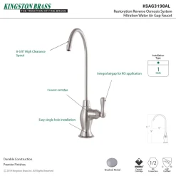 Best Restoration Reverse Osmosis System Filtration Water Air Gap Faucet Single Hole
