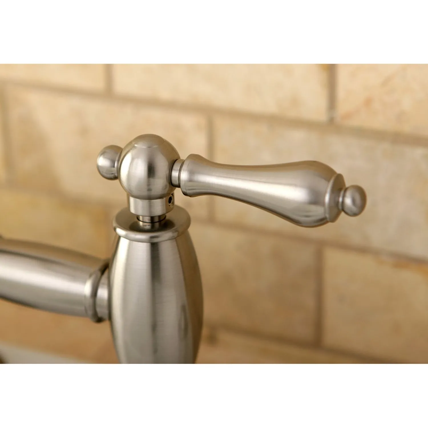 Clearance Restoration Two-Handle Kitchen Bridge Faucet with Brass Sprayer Bridge Faucets