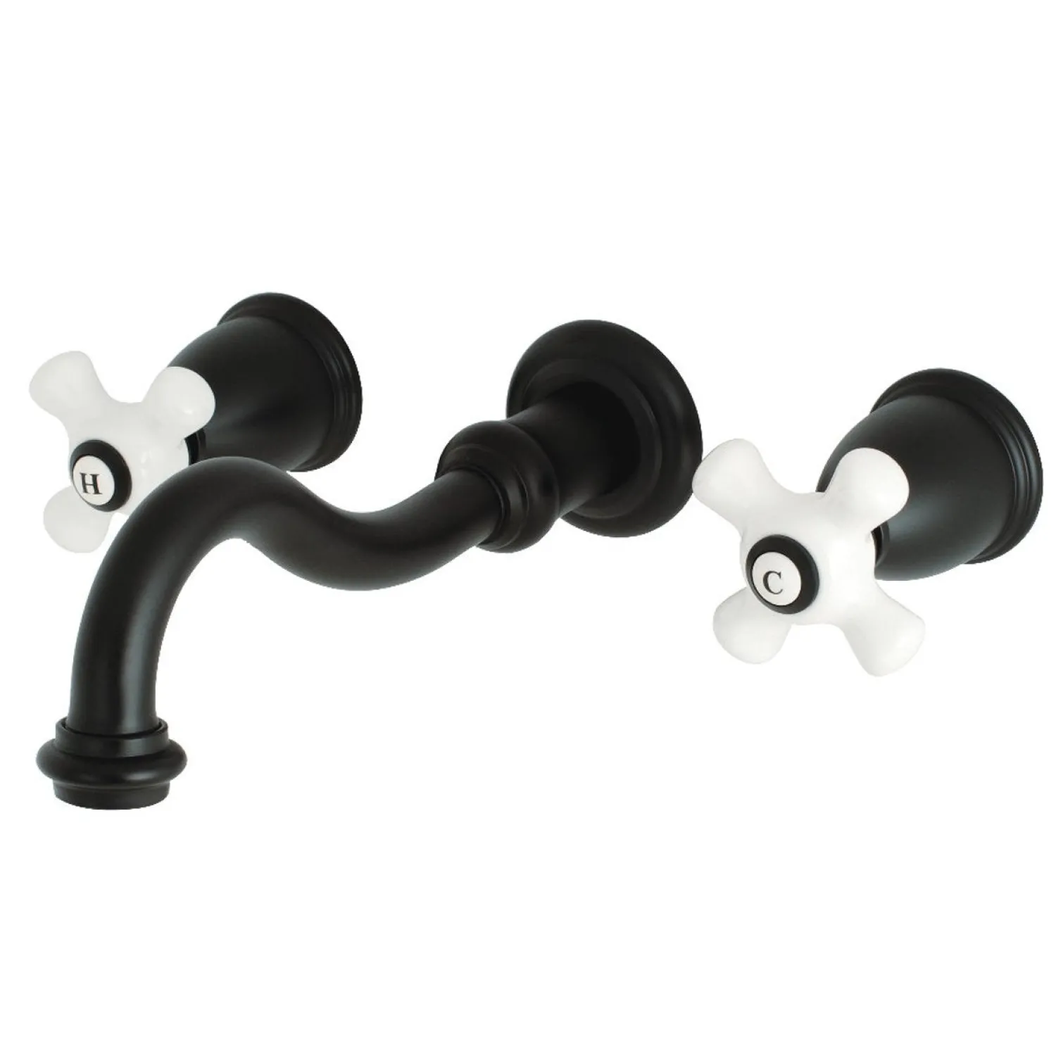 Sale Restoration Two Handles 3-Hole Wall Mount Roman Tub Faucet Tub Faucets
