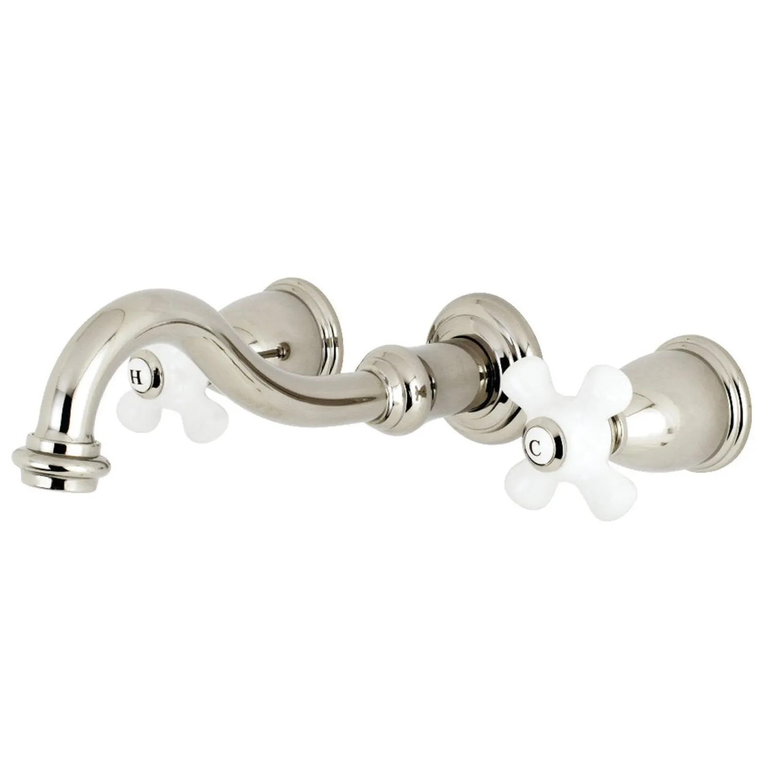 Sale Restoration Two Handles 3-Hole Wall Mount Roman Tub Faucet Tub Faucets