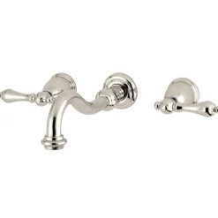 Clearance Restoration Two-Handle 3-Hole Wall Mount Roman Tub Faucet Tub Faucets