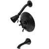Discount Restoration Tub and Shower Faucet in Matte Black Tub & Shower Sets