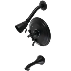 Discount Restoration Tub and Shower Faucet in Matte Black Tub & Shower Sets