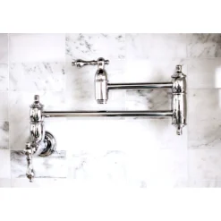 New Restoration Wall Mount Pot Filler Kitchen Faucet Wall Mounted Kitchen Faucets|Single Hole