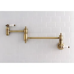 Clearance Restoration Wall Mount Single Hole Pot Filler Kitchen Faucet Wall Mounted Kitchen Faucets|Single Hole