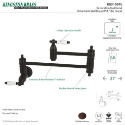 Clearance Restoration Wall Mount Single Hole Pot Filler Kitchen Faucet Wall Mounted Kitchen Faucets|Single Hole