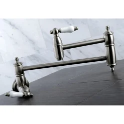 Clearance Restoration Wall Mount Single Hole Pot Filler Kitchen Faucet Wall Mounted Kitchen Faucets|Single Hole