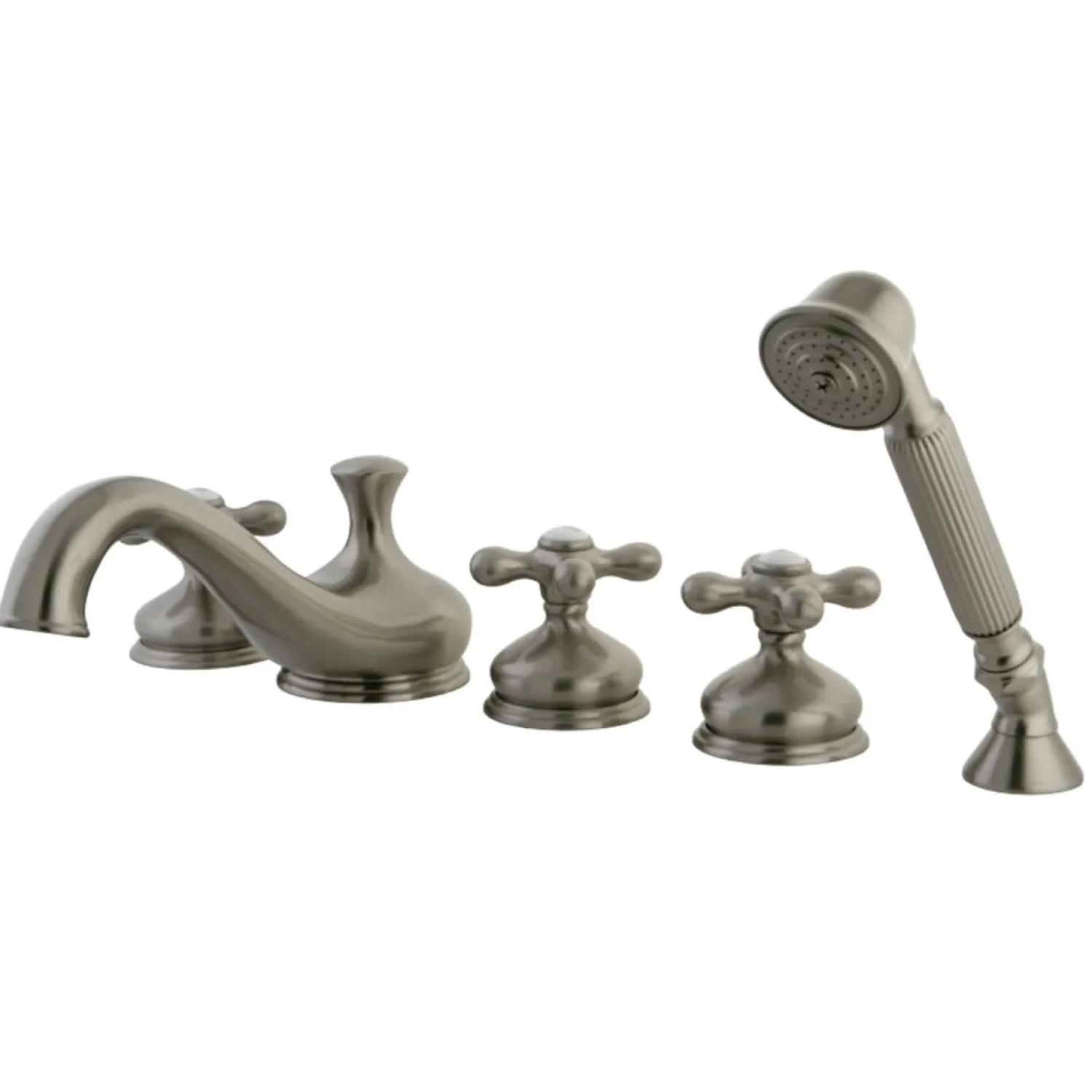 Outlet Roman 5-Hole Tub Filler with Hand Shower Tub & Shower Sets|Tub Faucets