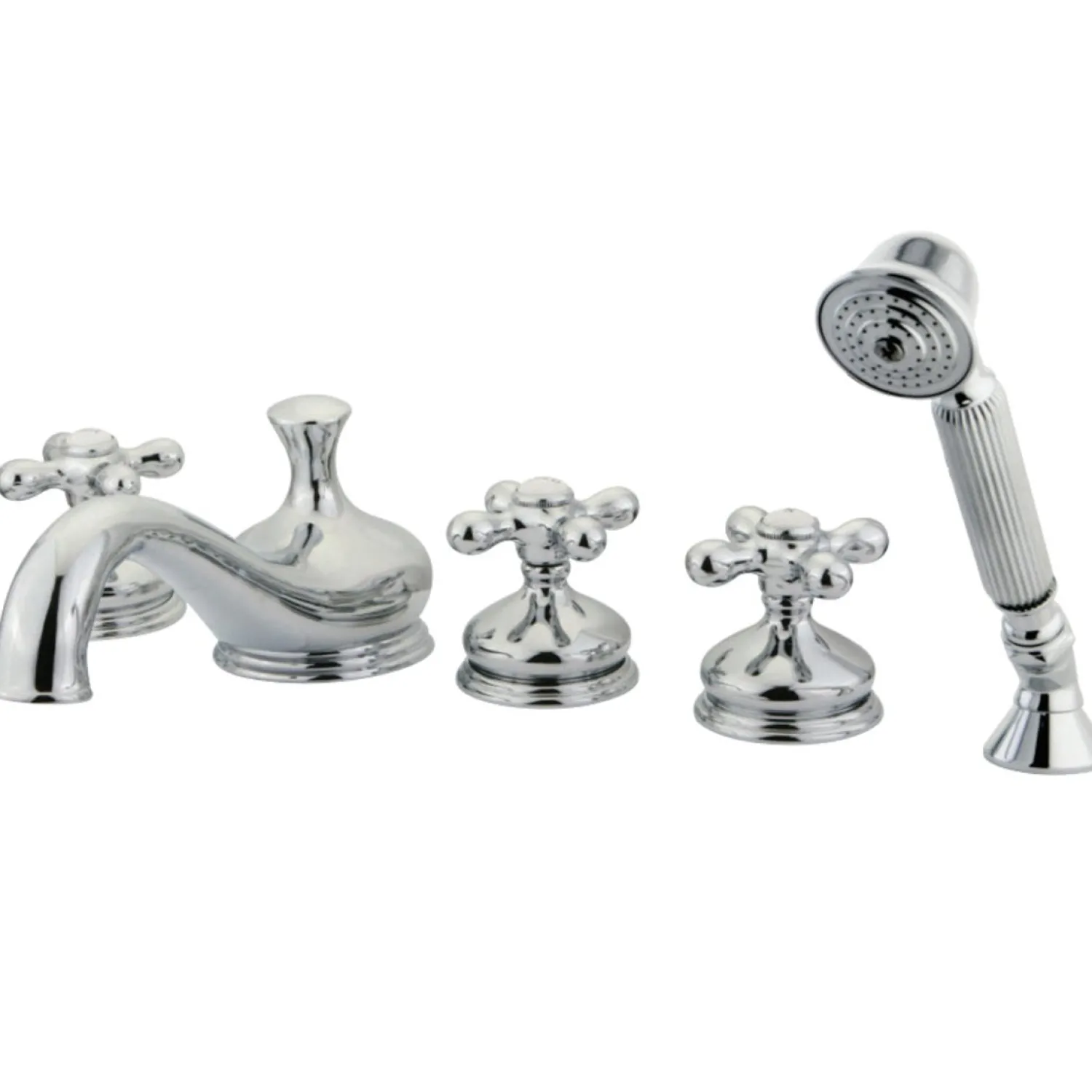 Outlet Roman 5-Hole Tub Filler with Hand Shower Tub & Shower Sets|Tub Faucets