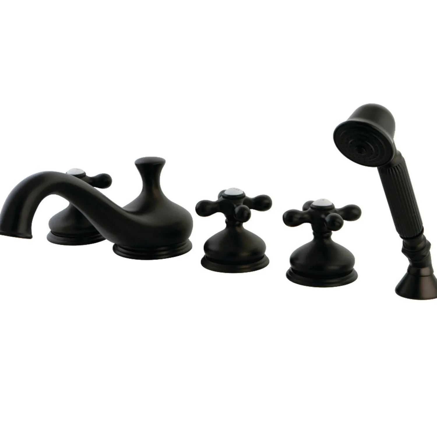 Outlet Roman 5-Hole Tub Filler with Hand Shower Tub & Shower Sets|Tub Faucets