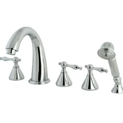 Best Roman Lever Handles Tub Faucet with Hand Shower Tub Faucets
