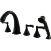 Best Roman 3-Lever Handles Tub Faucet with Hand Shower Tub Faucets