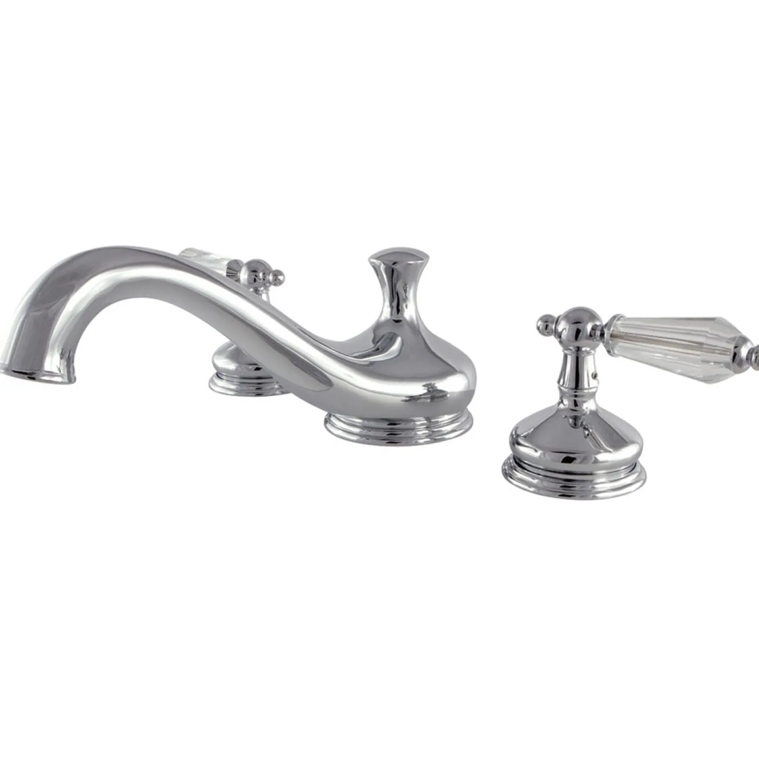 Clearance Roman Tub Filler with Cross Handle Tub Faucets