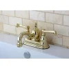 Online Royale 4" Centerset Lavatory Faucet with Metal Lever Handle and Heritage Spout 4" Center Set