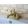 Outlet Royale 4" Centerset Lavatory Faucet with Heritage Spout and Metal Lever Handle 4" Center Set