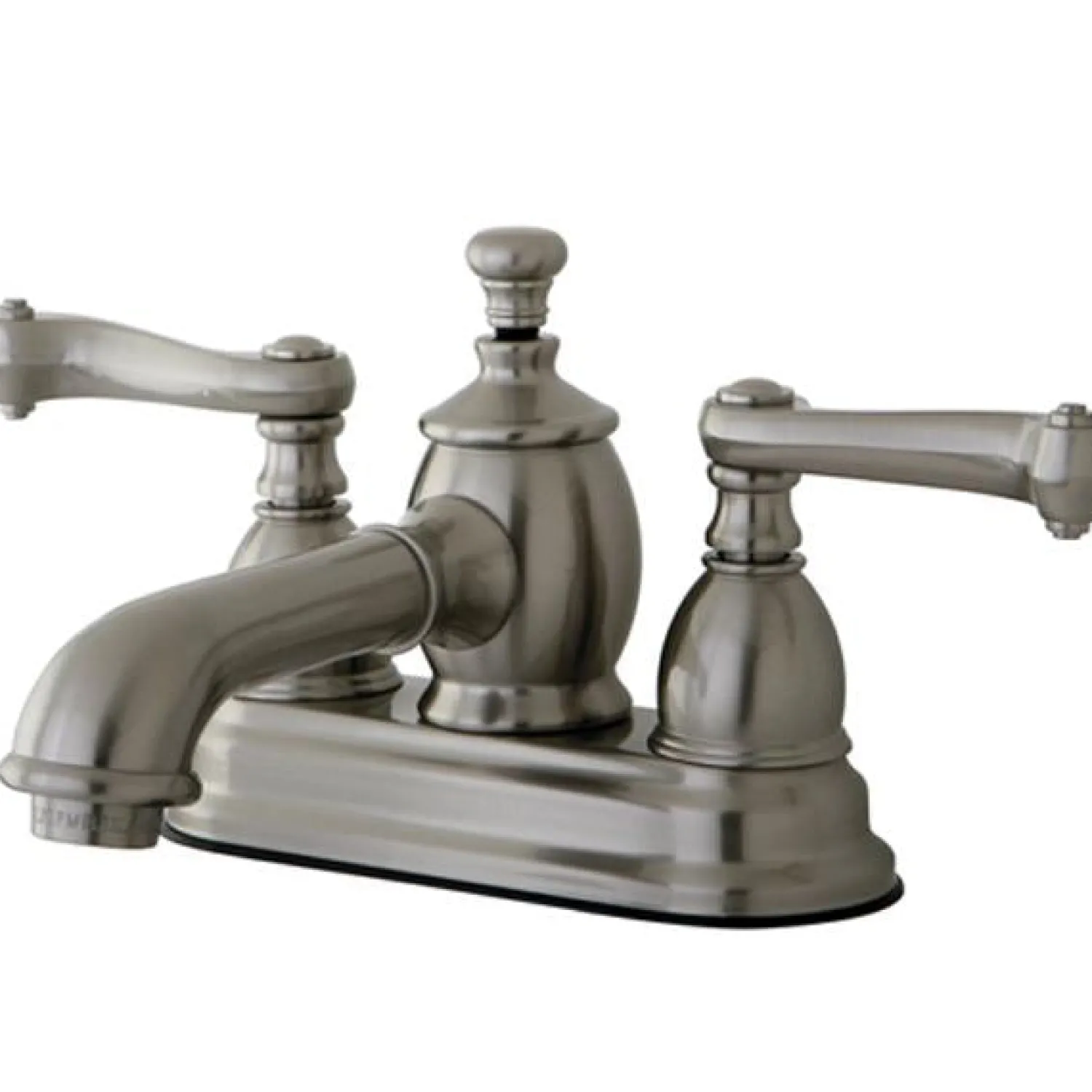Outlet Royale 4" Centerset Lavatory Faucet with Heritage Spout and Metal Lever Handle 4" Center Set