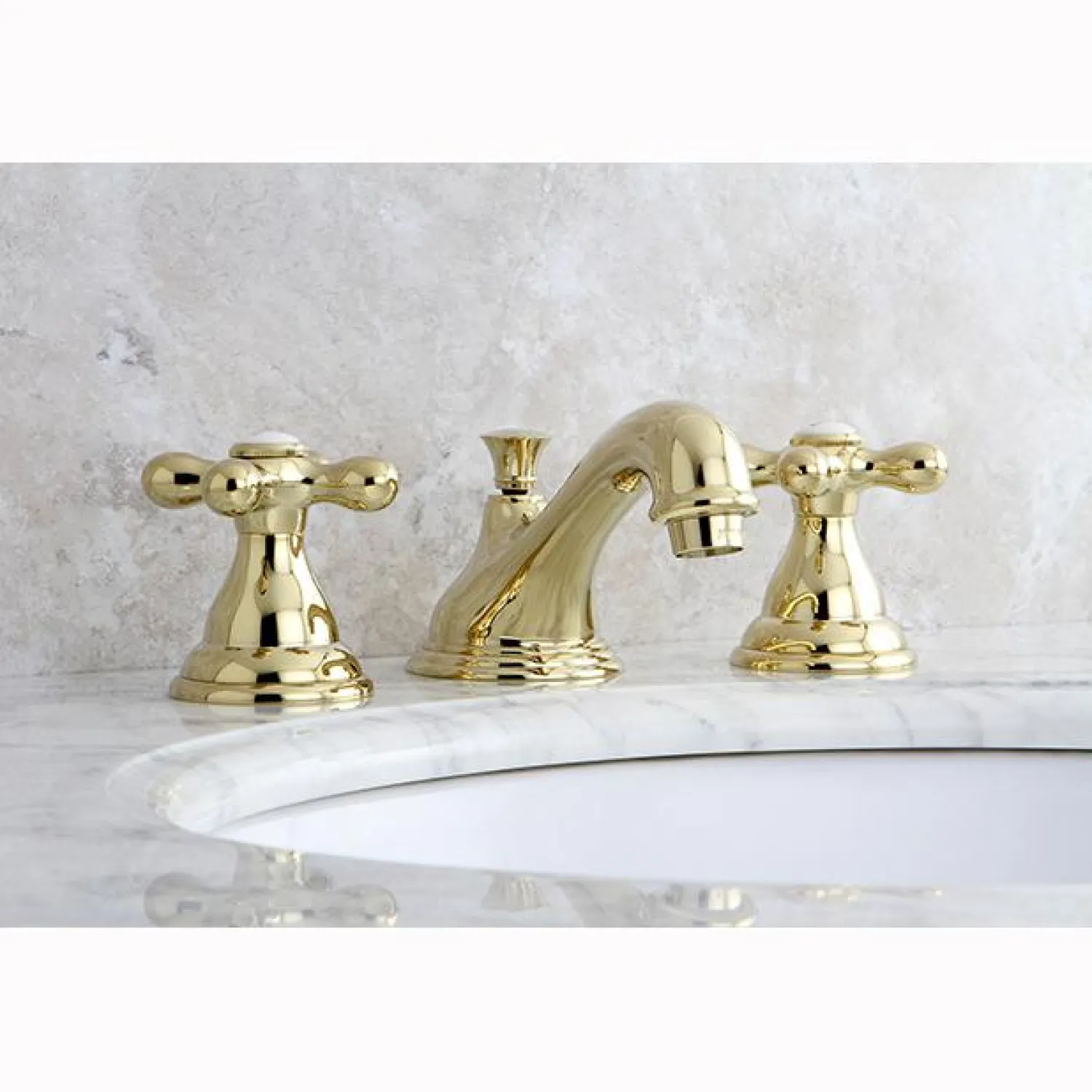 Discount Royale Classic Two Handle 8" to 16" Widespread Lavatory Faucet with Brass Pop-up 8" Widespread