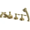 Sale Royale Classic Three Handle Roman Tub Filler with Hand Shower Tub Faucets