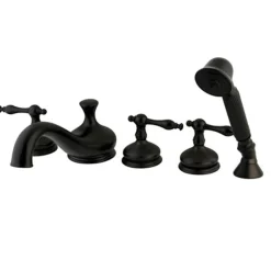 Sale Royale Classic Three Handle Roman Tub Filler with Hand Shower Tub Faucets