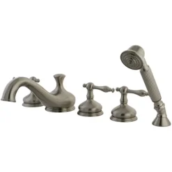 Sale Royale Classic Three Handle Roman Tub Filler with Hand Shower Tub Faucets