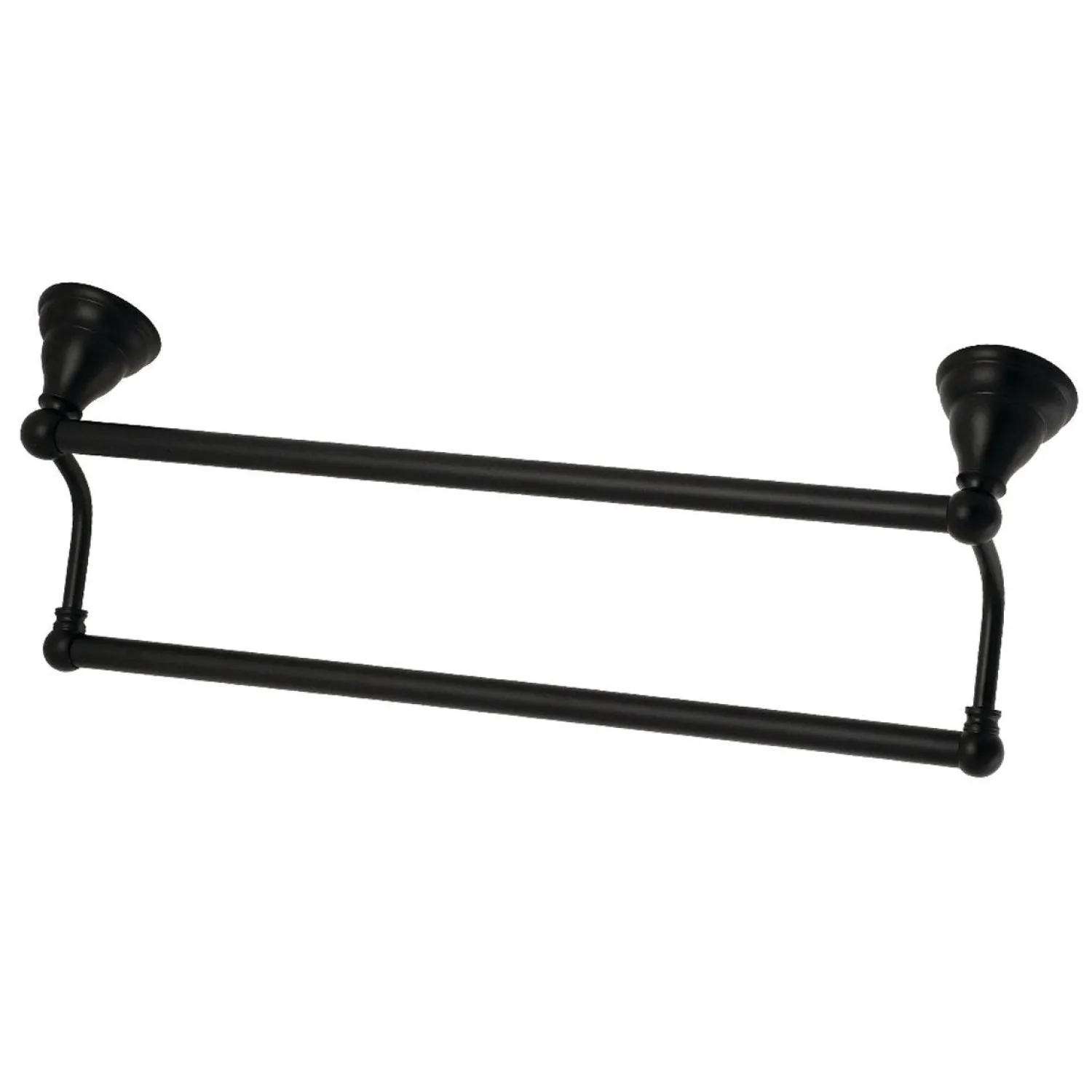 Online Royale 18-Inch Dual Towel Bar in Matte Black Towel Bars