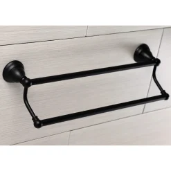 Online Royale 18-Inch Dual Towel Bar in Matte Black Towel Bars