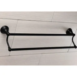 Online Royale 24-Inch Dual Towel Bar in Matte Black Towel Bars