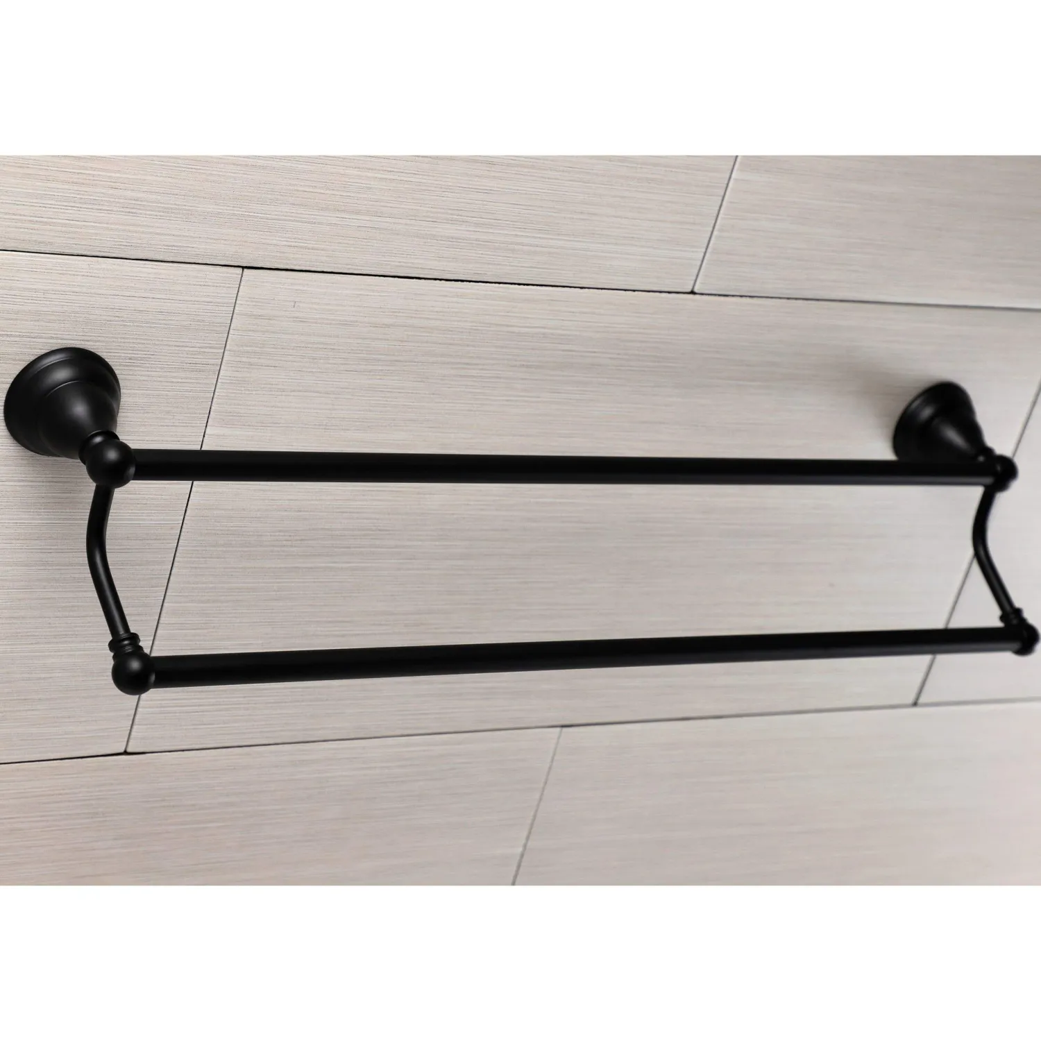 Online Royale 24-Inch Dual Towel Bar in Matte Black Towel Bars