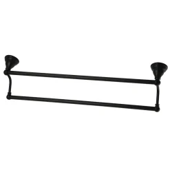 Online Royale 24-Inch Dual Towel Bar in Matte Black Towel Bars