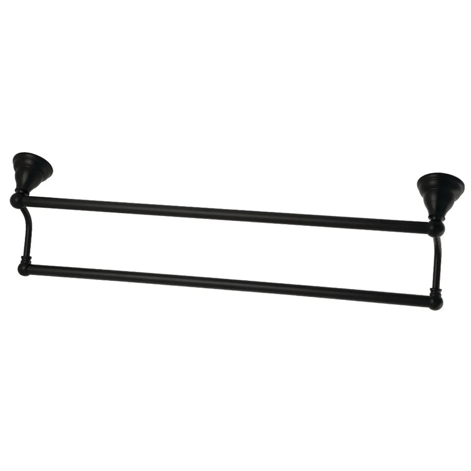 Online Royale 24-Inch Dual Towel Bar in Matte Black Towel Bars