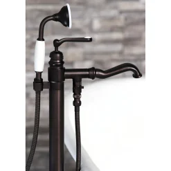 Discount Royale Single Handle Freestanding Roman Tub Faucet with Hand Shower Free Standing Tub Fillers|Tub Faucets