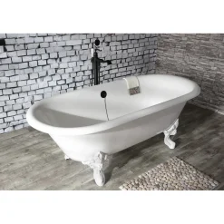 Discount Royale Single Handle Freestanding Roman Tub Faucet with Hand Shower Free Standing Tub Fillers|Tub Faucets