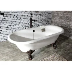 Discount Royale Single Handle Freestanding Roman Tub Faucet with Hand Shower Free Standing Tub Fillers|Tub Faucets