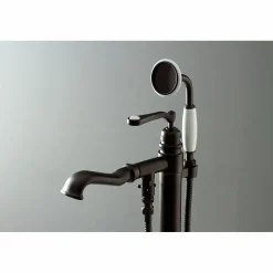 Discount Royale Single Handle Freestanding Roman Tub Faucet with Hand Shower Free Standing Tub Fillers|Tub Faucets