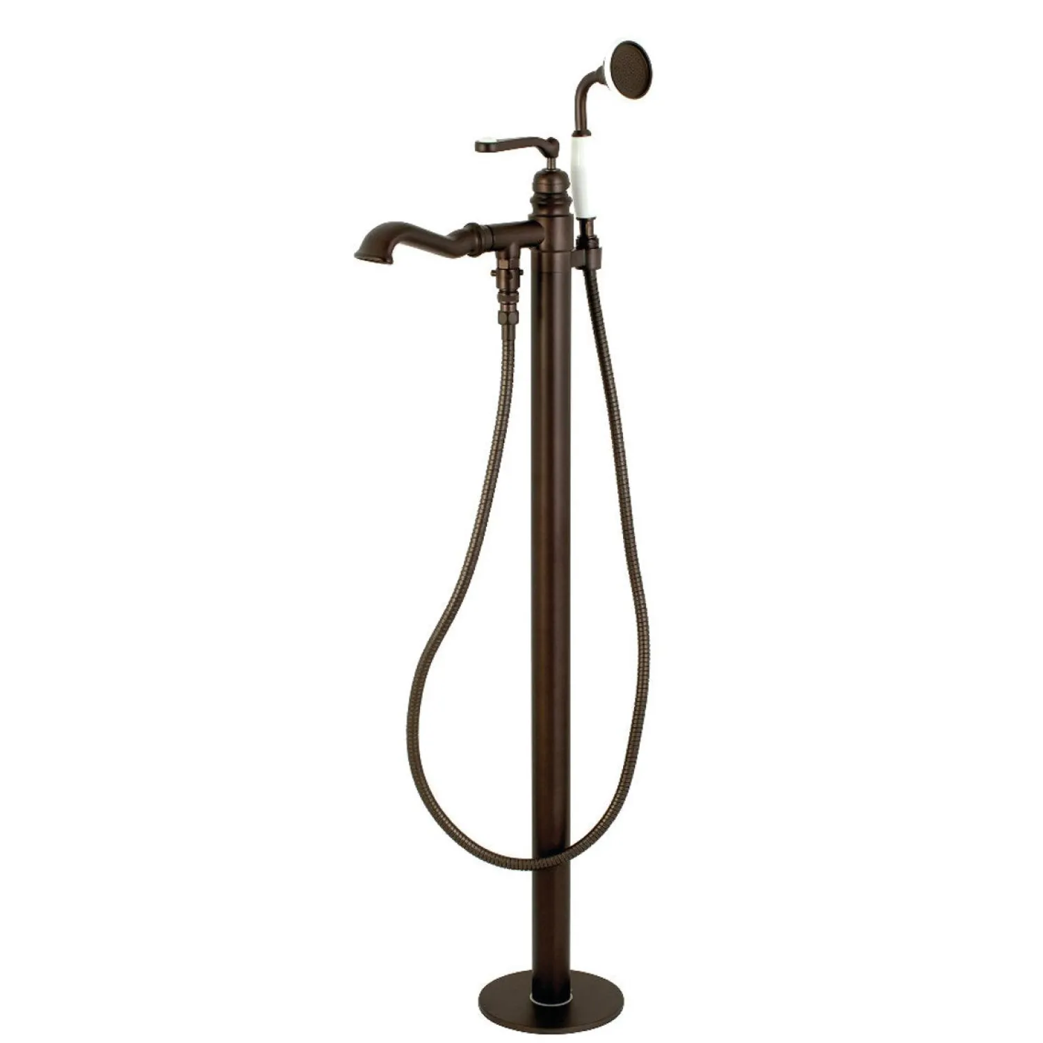 Discount Royale Single Handle Freestanding Roman Tub Faucet with Hand Shower Free Standing Tub Fillers|Tub Faucets