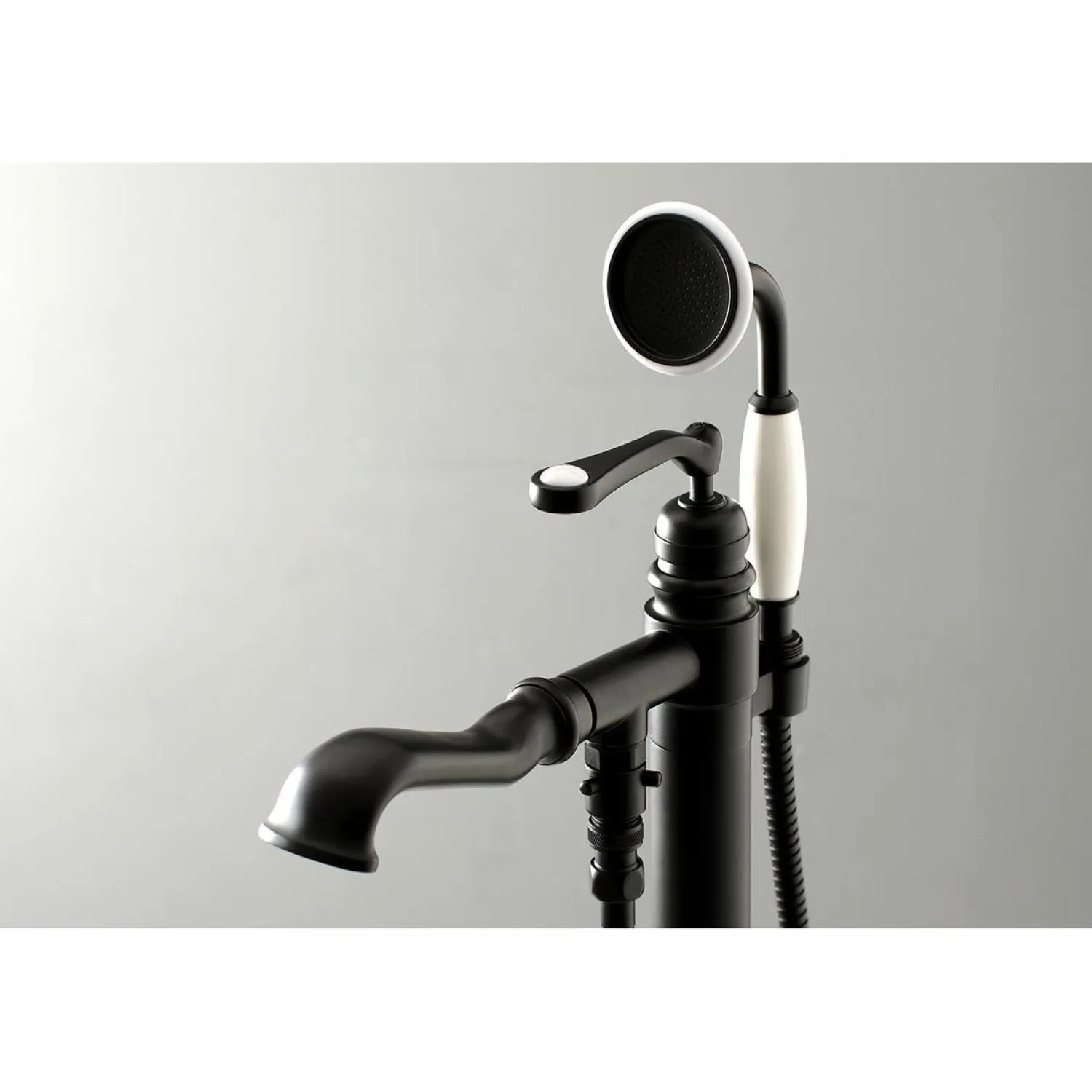 Discount Royale Single Handle Freestanding Roman Tub Faucet with Hand Shower Free Standing Tub Fillers|Tub Faucets
