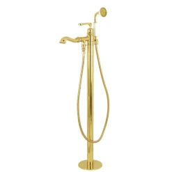 Discount Royale Single Handle Freestanding Roman Tub Faucet with Hand Shower Free Standing Tub Fillers|Tub Faucets