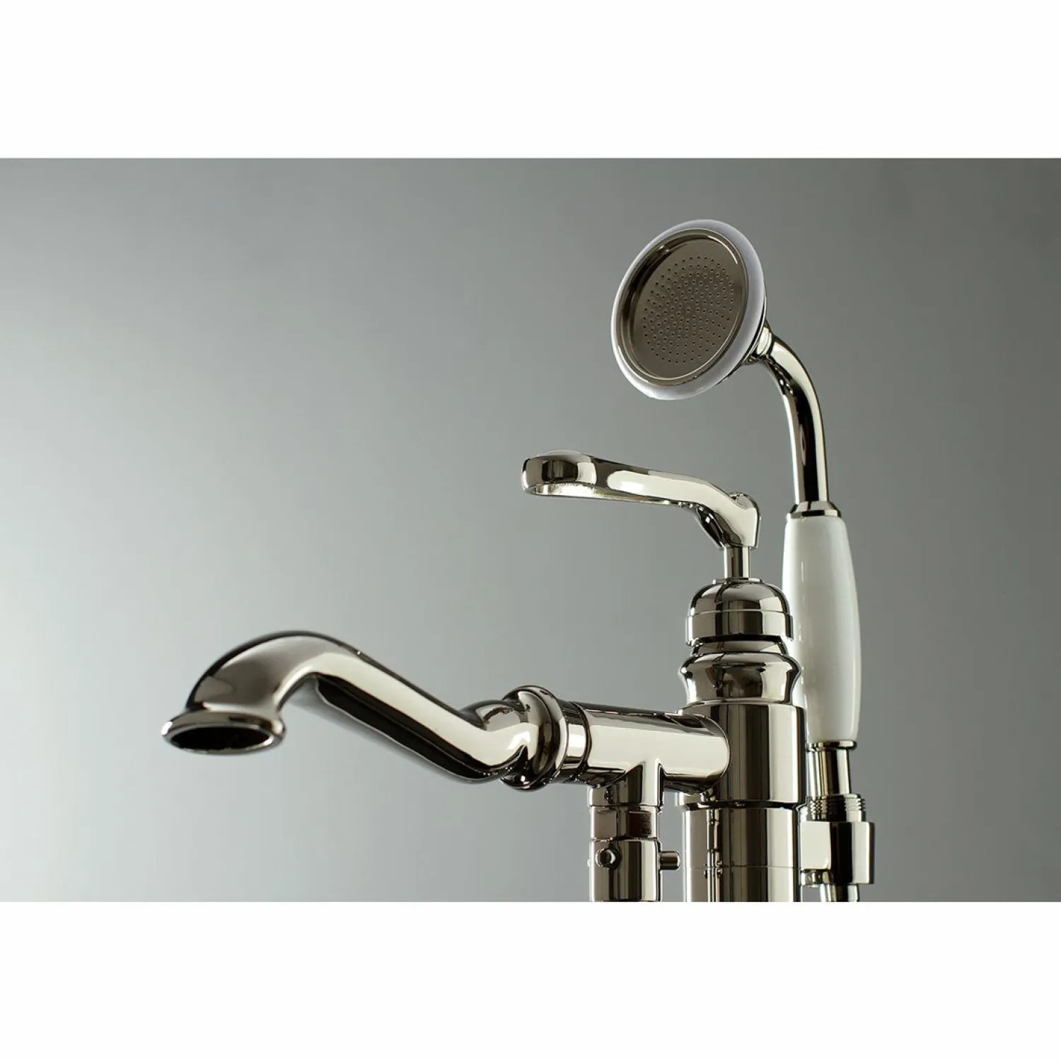 Discount Royale Single Handle Freestanding Roman Tub Faucet with Hand Shower Free Standing Tub Fillers|Tub Faucets