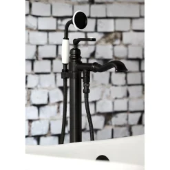 Discount Royale Single Handle Freestanding Roman Tub Faucet with Hand Shower Free Standing Tub Fillers|Tub Faucets