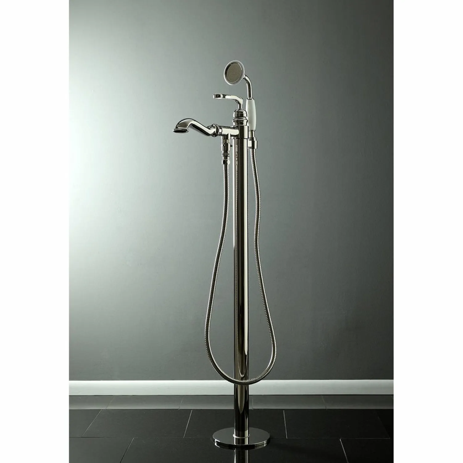 Discount Royale Single Handle Freestanding Roman Tub Faucet with Hand Shower Free Standing Tub Fillers|Tub Faucets
