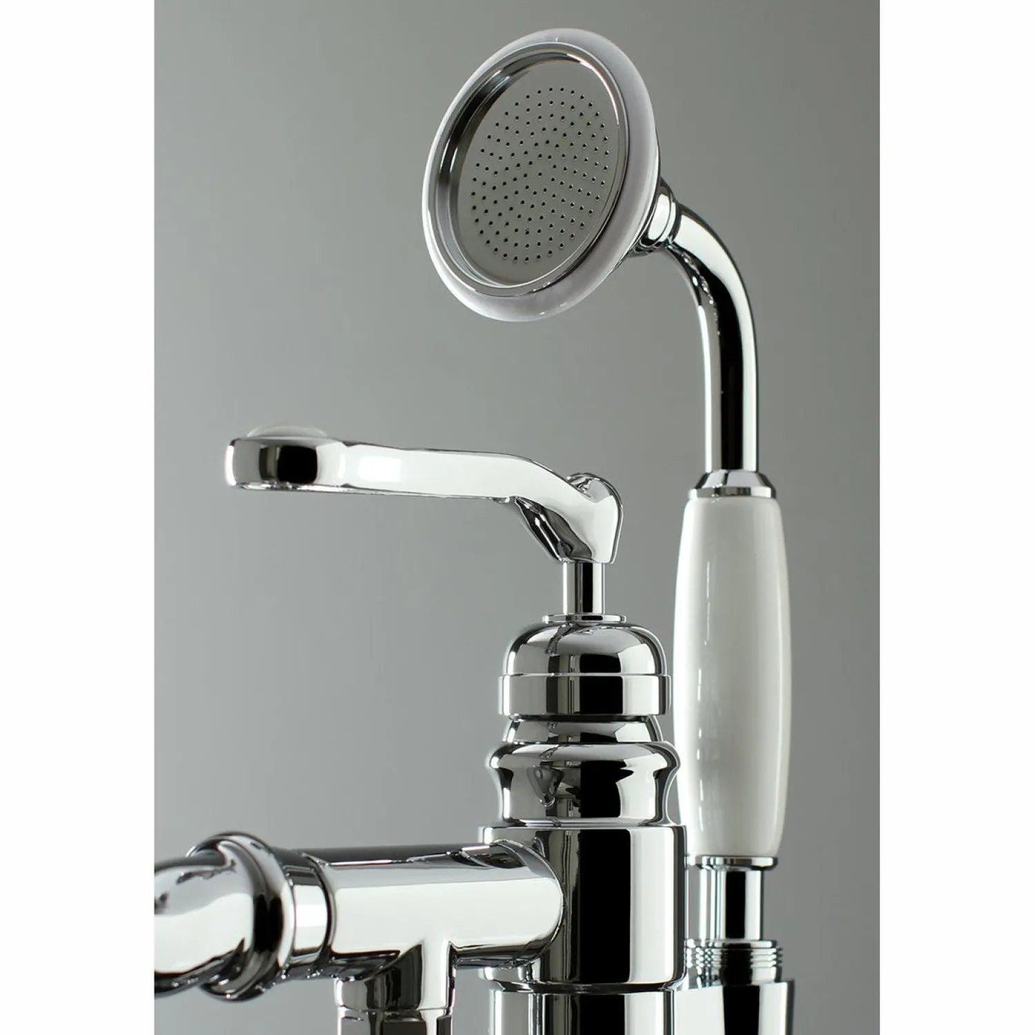 Discount Royale Single Handle Freestanding Roman Tub Faucet with Hand Shower Free Standing Tub Fillers|Tub Faucets