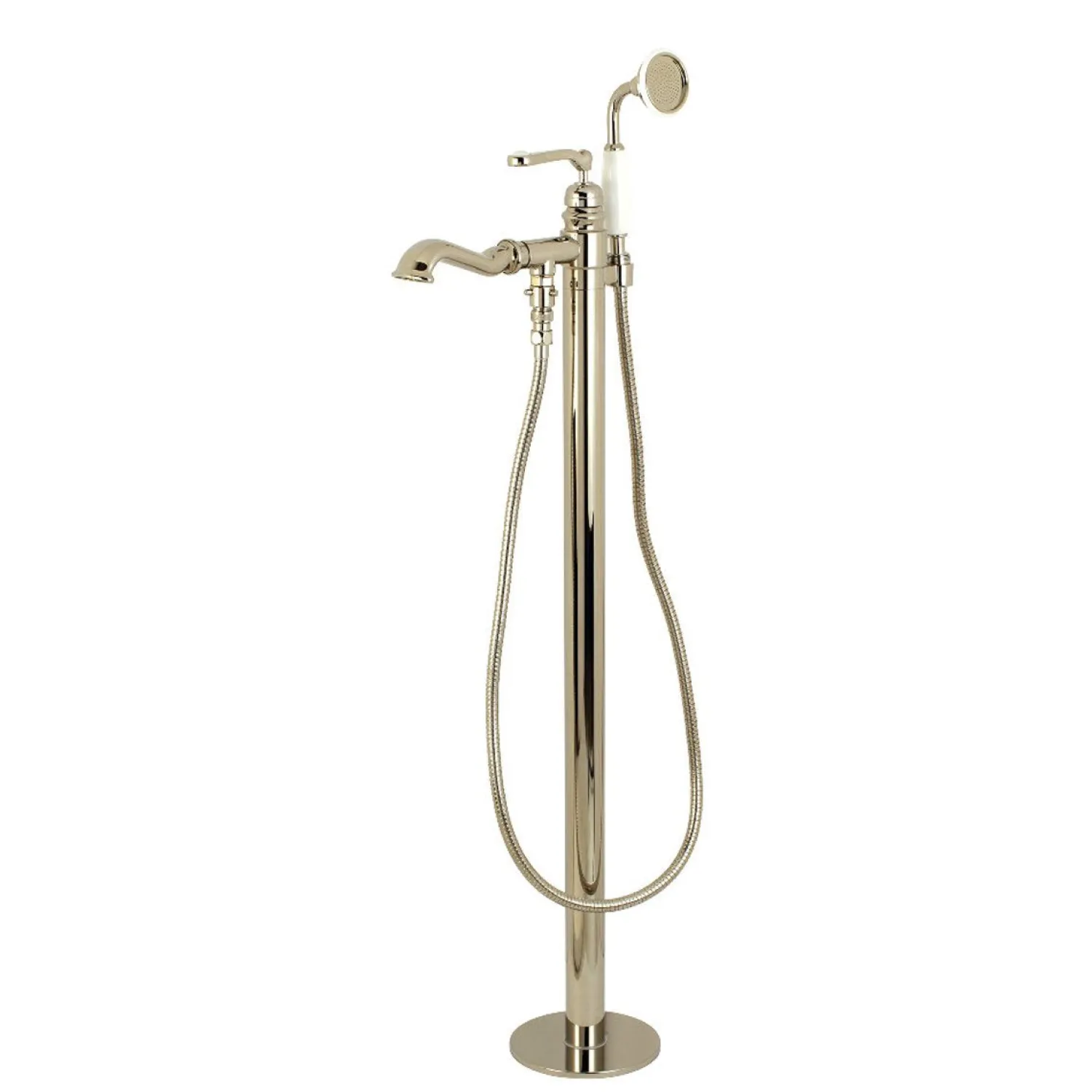 Discount Royale Single Handle Freestanding Roman Tub Faucet with Hand Shower Free Standing Tub Fillers|Tub Faucets