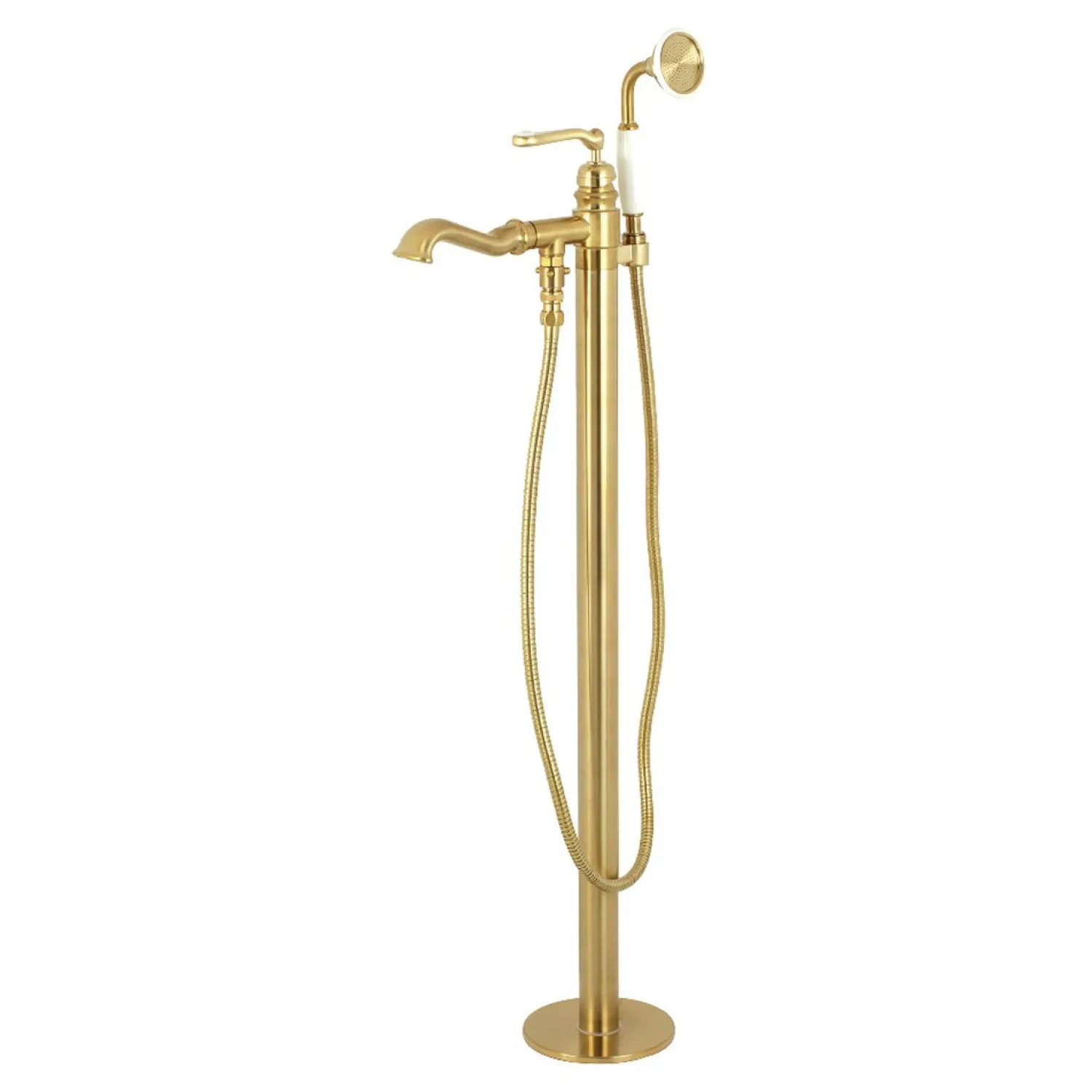 Discount Royale Single Handle Freestanding Roman Tub Faucet with Hand Shower Free Standing Tub Fillers|Tub Faucets